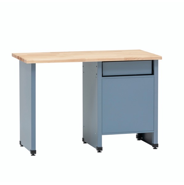 Établi D'atelier Küpper 170 Cm Avec Armoire Suspendue - Plan De Travail En Hêtre Massif 30 Mm, Tiroirs, Portes Verrouillables - Noir, Fabrication Allemagne - 2